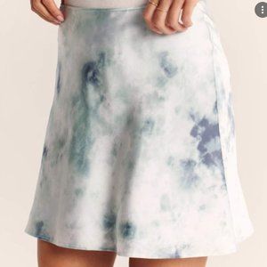 Abercrombie & Fitch Tie-dye Satin Mini Skirt